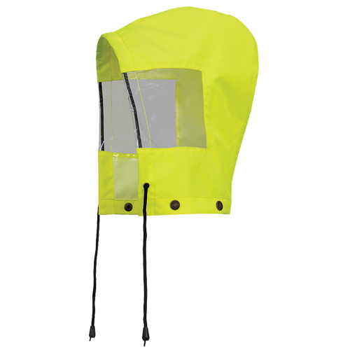 6037H Capuchon pour manteau de s&eacute;curit&eacute; imperm&eacute;able pour le contr&ocirc;le de la circulation, Jaune lime haute visibilit&eacute;, Polyester NTL Industrial