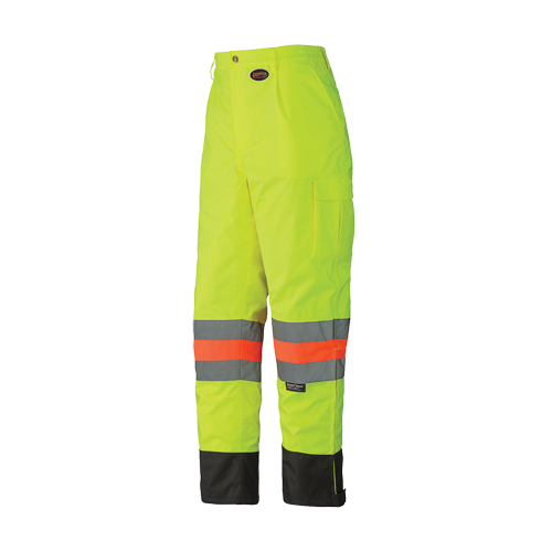 6039 Traffic Control Waterproof Safety Pant, Polyester, X-Small, High Visibility Lime-Yellow NTL Industrial