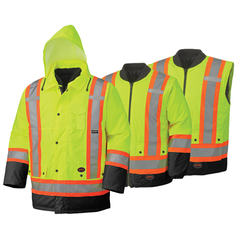5021BB Parka 6-en-1, Jaune lime haute visibilit&eacute;, 2T-petit NTL Industrial