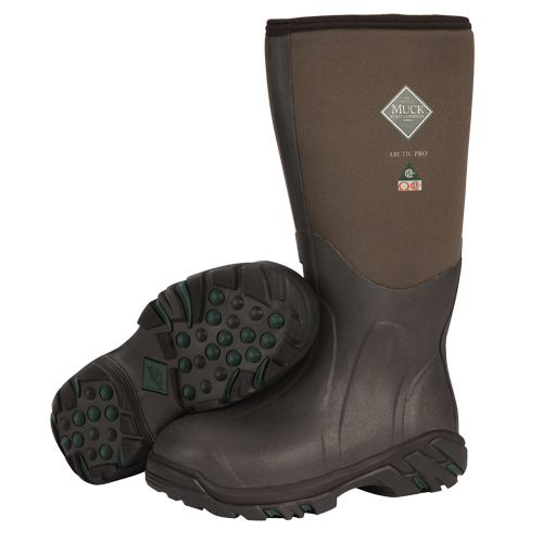 Arctic Pro Extreme Conditions Work Boot, Rubber, Steel Toe, Size 8, Puncture Resistant Sole NTL Industrial