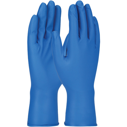 Grippaz Gloves, Small, Nitrile, 8-mil, Powder-Free, Blue NTL Industrial