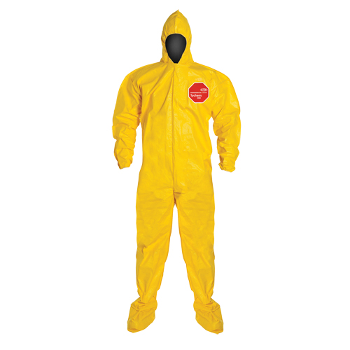Coveralls, Medium, Yellow, Tychem&reg; 2000 NTL Industrial