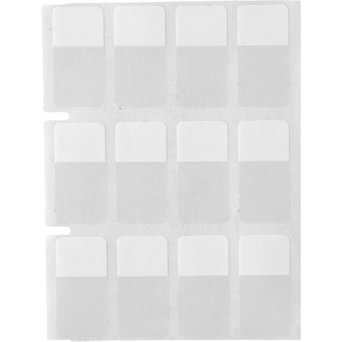 &eacute;tiquettes autoplastifiantes pour c&acirc;bles & fils de s&eacute;rie Core, Vinyle, 0,5" lo x 0,75" h, Transparent NTL Industrial