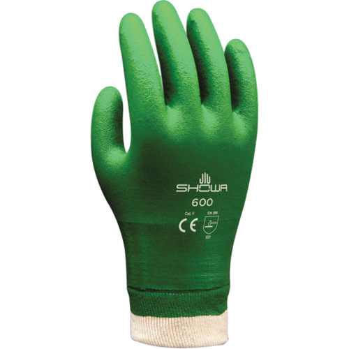 Gants enduits Atlas 600, Taille Petit/7, 9" lo, PVC, Doublure en Coton, 53-mil NTL Industrial