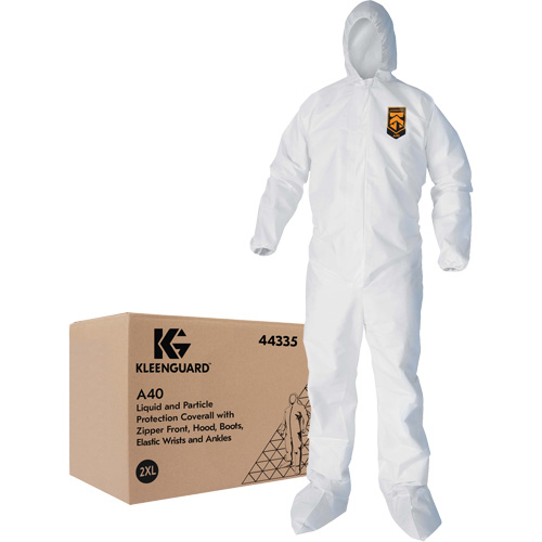 Kleenguard A40 Coveralls, 2X-Large, White, Microporous NTL Industrial