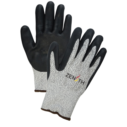 Gants &eacute;lastiques sans coutures r&eacute;sistants &agrave; la coupe pour temp&eacute;ratures froides, Taille Moyen/8, Calibre 13, Rev&ecirc;tement Mousse de nitrile, Enveloppe en PEHP, ASTM ANSI niveau A4 NTL Industrial