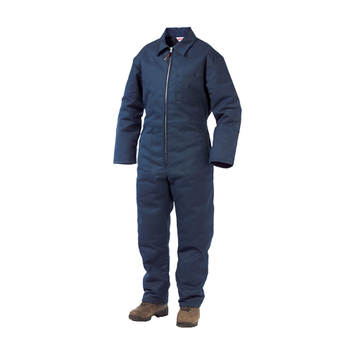 Lined Twill Coveralls, Men's, Navy Blue, Size Large NTL Industrial