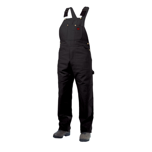 Salopettes en canevas de coton non doubl&eacute;e, Hommes, Grand, Noir NTL Industrial