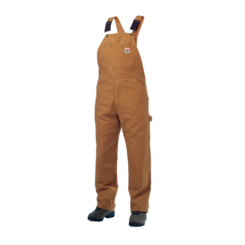 Unlined Duck Overalls, Men's, Large, Brown NTL Industrial