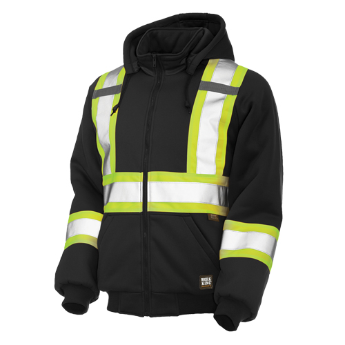 Chandail avec capuchon de s&eacute;curit&eacute;, Polyester, Grand, Noir NTL Industrial