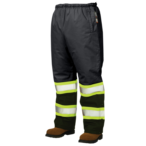 Lined Pull-On Safety Pant, Polyester, Large, Black NTL Industrial