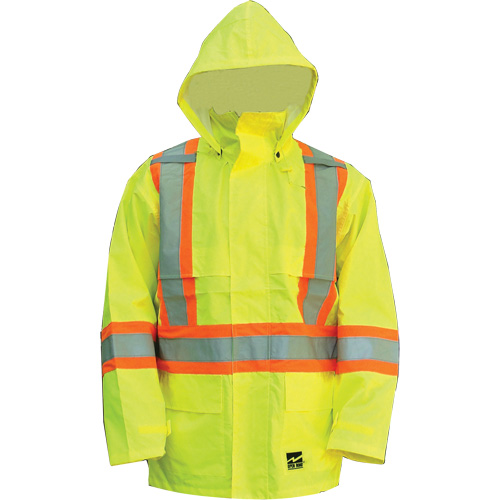 Open Road Jacket, Polyester/Polyurethane, High Visibility Lime-Yellow, Small NTL Industrial