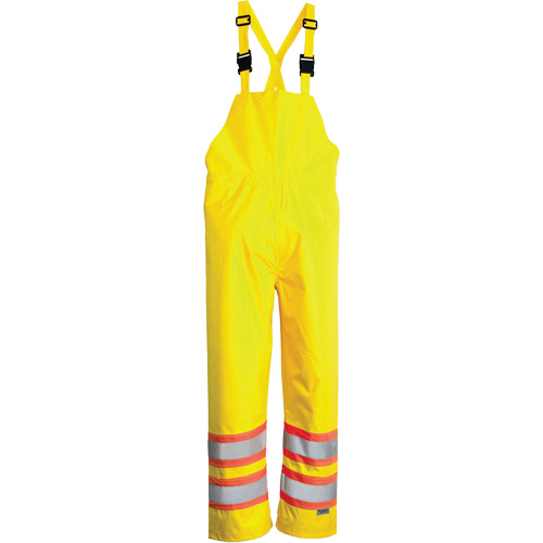 Open Road&reg; Bib Pants, Polyester, Small, High Visibility Lime-Yellow NTL Industrial