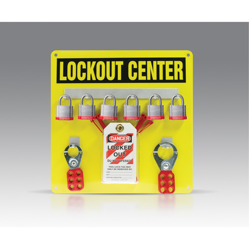 Hanger Board Kit, Laminated Steel Padlocks, 6 Padlock Capacity, Padlocks Included NTL Industrial