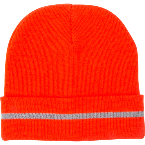 Bonnet en tricot haute visibilit&eacute; avec bande r&eacute;fl&eacute;chissante, Orange haute visibilit&eacute;, Acrylique NTL Industrial