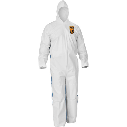 Kleenguard A40 Coveralls with Breathable Back, Large, Blue/White, Microporous/SMS NTL Industrial