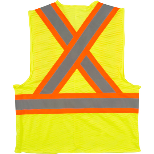 Veste de s&eacute;curit&eacute; pour la circulation, Jaune lime haute visibilit&eacute;, Moyen, Polyester NTL Industrial