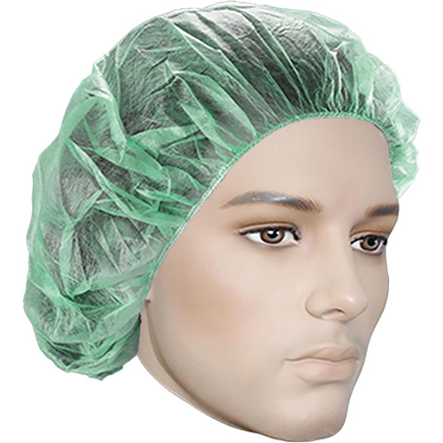 Bonnets bouffants, Polypropyl&egrave;ne, 21", Vert NTL Industrial