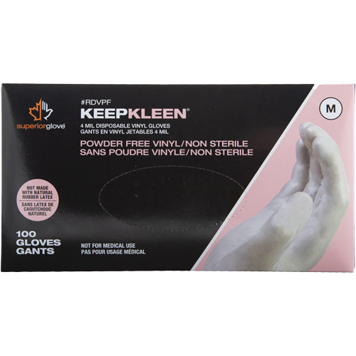 Disposable Gloves, Small, Vinyl, 4-mil, Powder-Free, White NTL Industrial