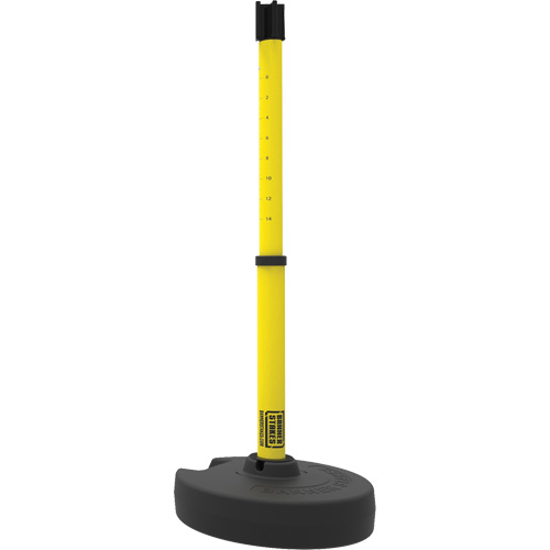 Base pour montant de barri&egrave;re PLUS, Hauteur de 42", Jaune NTL Industrial