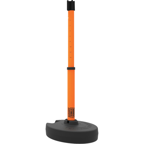 PLUS Barrier Post Set Receiver, 42" High, Orange NTL Industrial