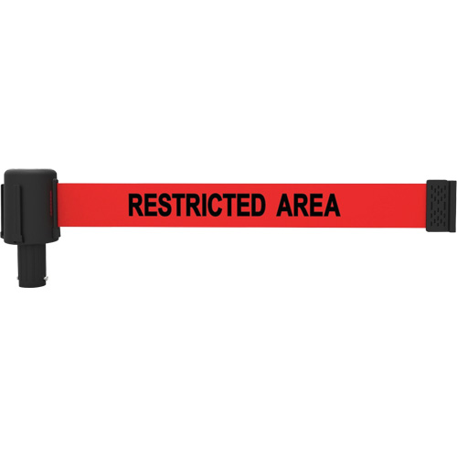 PLUS Banner Cassette, Restricted Area, 15', Red Tape NTL Industrial