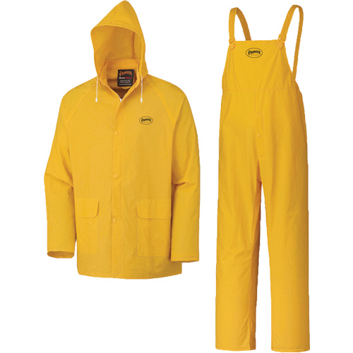 577 3-Piece Rain Suit, Polyester/PVC, 5X-Large, Yellow NTL Industrial