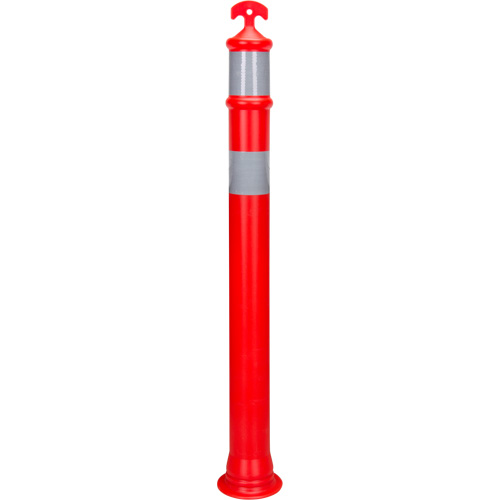Poteau d&eacute;lin&eacute;ateur &agrave; visibilit&eacute; &eacute;lev&eacute;e &agrave; dessus en T, 42" h, Orange NTL Industrial
