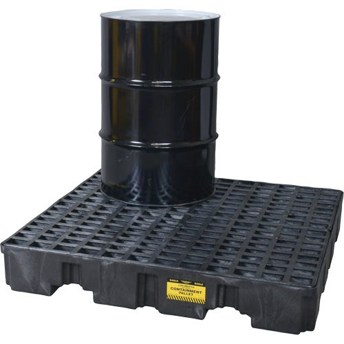 Spill Containment Pallet, 66 US gal. Spill Capacity, 51.5" x 51.5" x 8" NTL Industrial