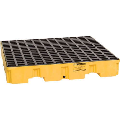 Spill Containment Pallet, 66 US gal. Spill Capacity, 51.5" x 51.5" x 8" NTL Industrial