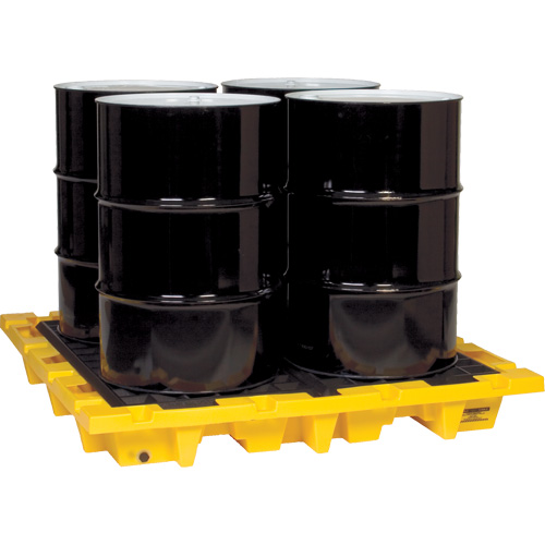 Spill Containment Pallet, 66 US gal. Spill Capacity, 58.5" x 58.5" x 7.75" NTL Industrial