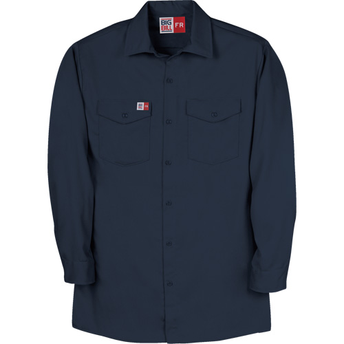 Arc Flash Work Shirt, Medium (Tall), Navy Blue NTL Industrial