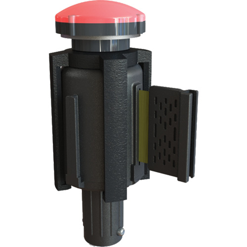 PLUS Barrier System Strobe Light Bracket & Red Strobe Light, Black NTL Industrial