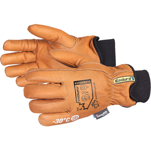 Gants de conducteur de luxe pour l'hiver Endura, T-petit, Paume en Cuir fleur de ch&egrave;vre, Thinsulate NTL Industrial
