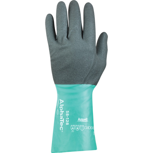 Gants r&eacute;sistants aux produits chimiques 58-128 AlphaTec, Taille 7, 13" lo, Nitrile, Doublure en Nylon, 7 mils NTL Industrial