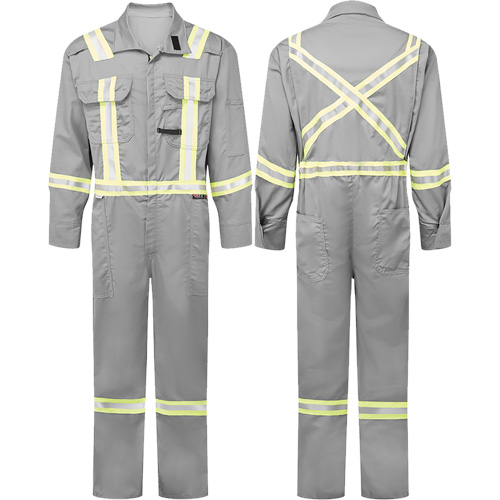 UltraSoft&reg; 7 oz. Deluxe Coveralls, Size 42, Grey NTL Industrial