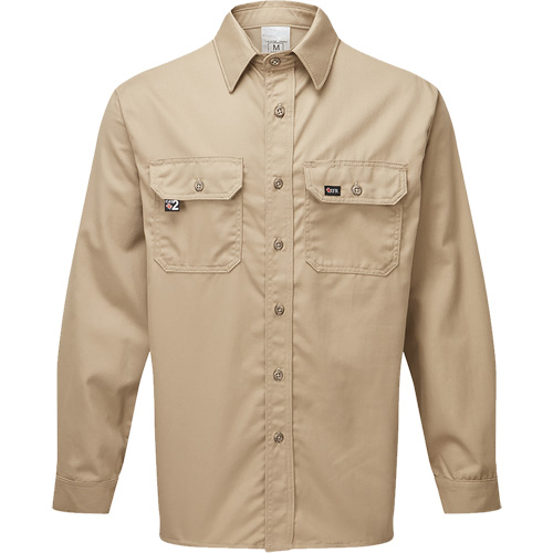 Chemise de travail de luxe 7 oz UltraSoft, Moyen (grande taille), Khaki NTL Industrial