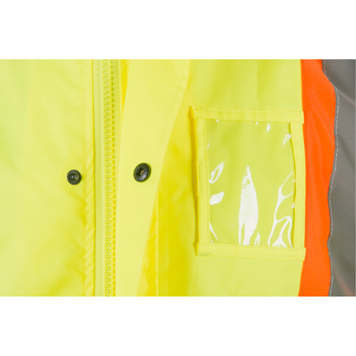RZ1000 Rain Jacket, Polyester, Small, High Visibility Lime-Yellow NTL Industrial
