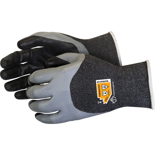 Gants &agrave; double trempage r&eacute;sistants aux coupures, Taille 5, Calibre 18, Rev&ecirc;tement Mousse de nitrile, Enveloppe en TenActiv, ASTM ANSI niveau A4 NTL Industrial