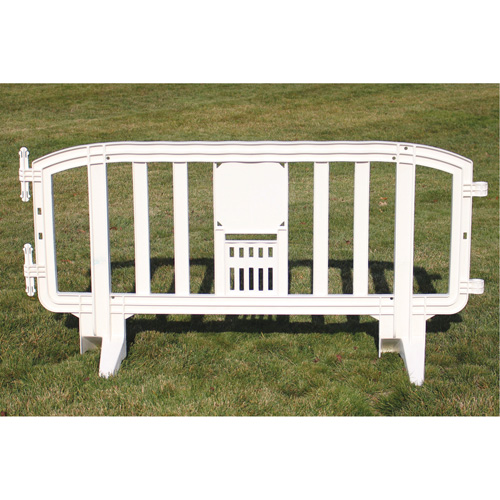 Barricade Movit, Emboîtables, 78" lo x 39" h, Blanc NTL Industrial