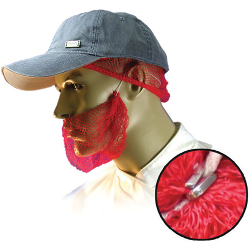 Disposable Beard Nets, Polypropylene, Red NTL Industrial