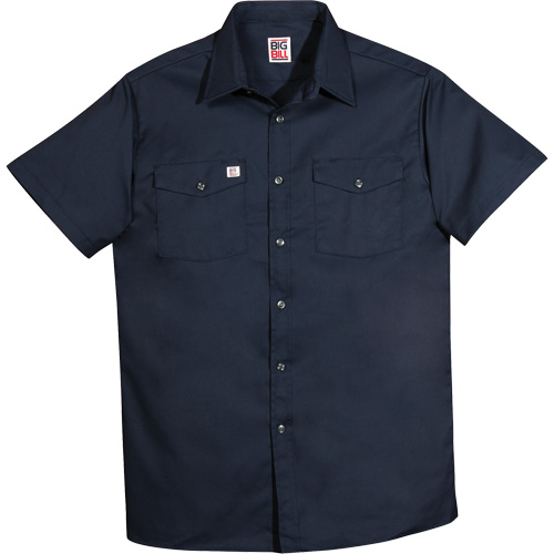 Chemise de travail &agrave; manches courtes en tissu crois&eacute;, Hommes, Moyen (grande taille), Bleu marine NTL Industrial
