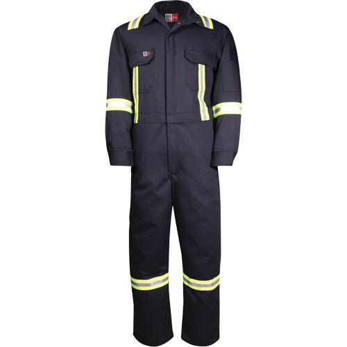 Westex UltraSoft&reg; Deluxe Coveralls with Reflective Material, Size 36, Navy Blue, 8.7 cal/cm² NTL Industrial