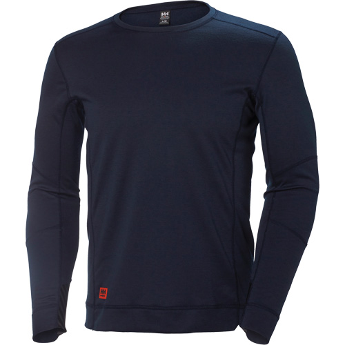 Lifa&reg; Max Moisture-Wicking Crewneck Undershirt, Men's, 2X-Large, Navy Blue NTL Industrial
