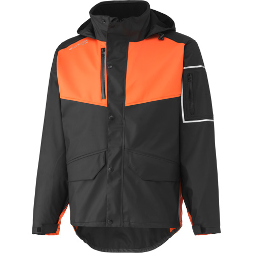 Manteau imperm&eacute;able West Coast, Polyester, 4T-Grand, Noir/Orange NTL Industrial