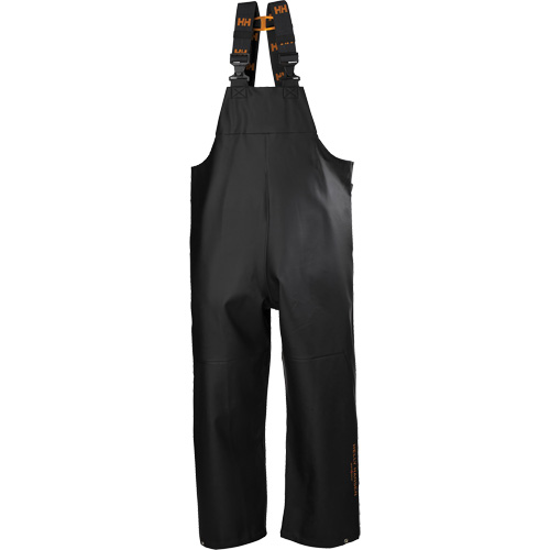 Gale Rain Bib Pants, 4X-Large, Polyester, Black NTL Industrial