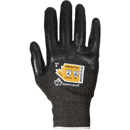 Gants en tricot de fibre filament composite ultrafin, Taille 5, Calibre 18, Rev&ecirc;tement Mousse de nitrile, Enveloppe en TenActiv, ASTM ANSI niveau A4 NTL Industrial