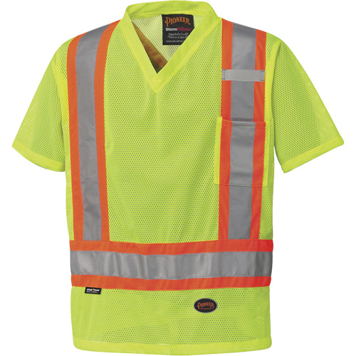5997 High Visibility Safety T-Shirt, Polyester, Small, High Visibility Lime-Yellow NTL Industrial