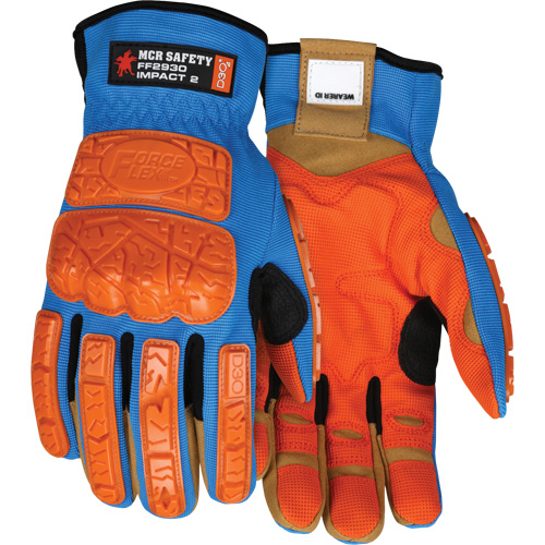 Gants antichocs Forceflex, Moyen, Paume en Synth&eacute;tique, Poignet &agrave; enfiler NTL Industrial