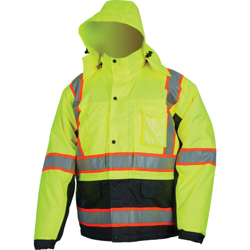 Veste isol&eacute;e haute visibilit&eacute;, Polyester/Polyur&eacute;thane, Jaune lime haute visibilit&eacute;, Petit NTL Industrial